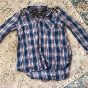 Wendy Bellissimo Faux-Flannel Sequenced Top